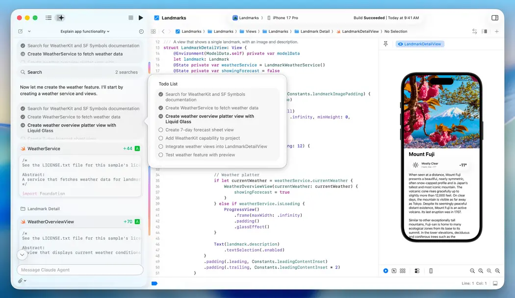 Агентное программирование приходит в Apple Xcode с агентами от Anthropic и OpenAI