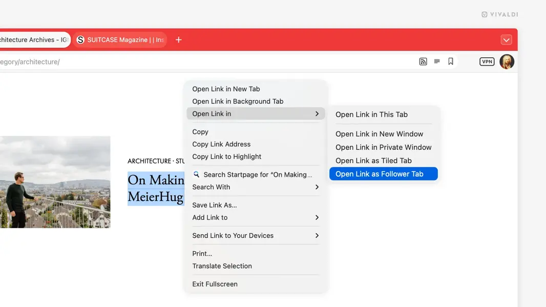 Vivaldi 7.9: функциональный апдейт с новыми «Follower Tabs»