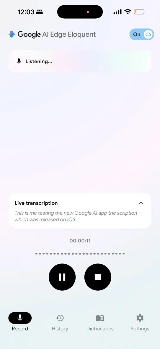 Google без лишнего шума выпустила офлайн-AI-диктовку для iOS