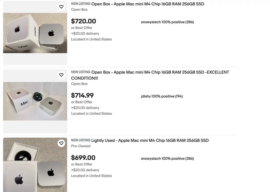 Цены на Mac mini взлетели на eBay из-за дефицита, вызванного бумом «AI»