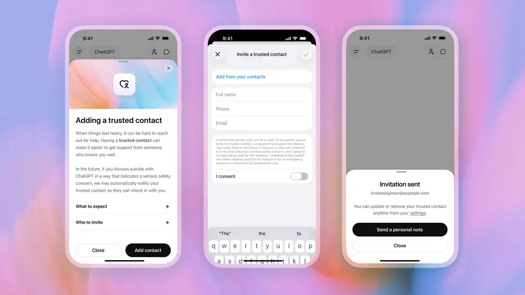 OpenAI внедрила новую функцию &laquo;Trusted Contact&raquo; для защиты пользователей в случае риска самоповреждения