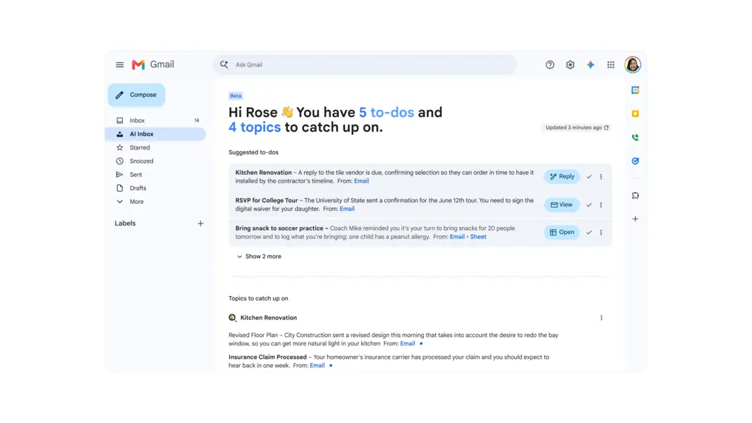 Теперь вы можете общаться со своей почтой Gmail: новинка с Google IO 2026
