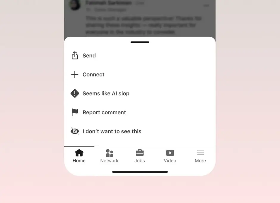 LinkedIn добавляет кнопку для жалоб на ИИ-генерируемый &laquo;шлак&raquo;