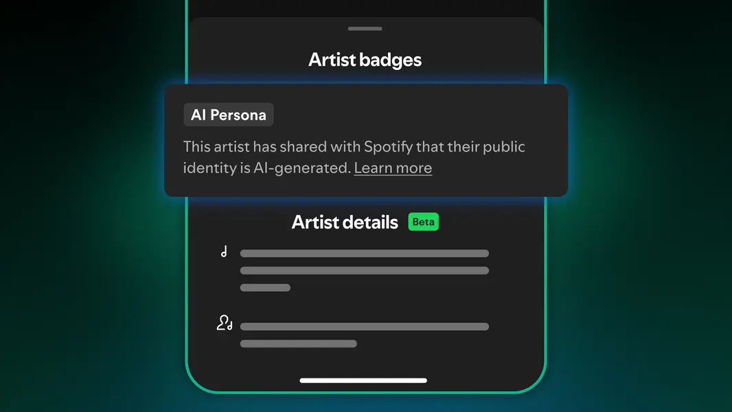 Spotify будет маркировать профили «AI Persona» и исключать их музыку из рекомендаций