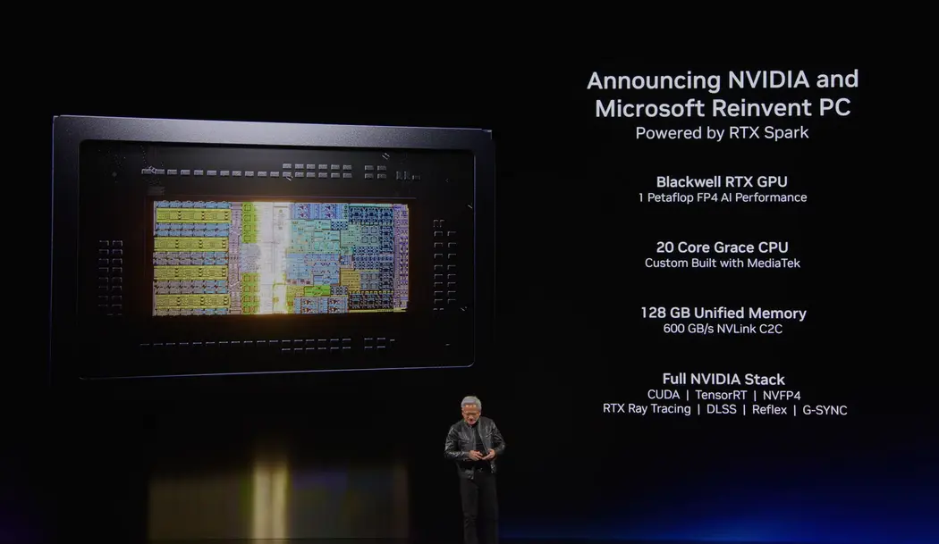 Чип Nvidia RTX Spark «переизобретает» ноутбуки для эджентивного ИИ
