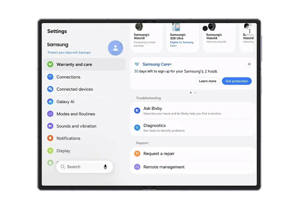Samsung сделал управление гарантией на Galaxy проще