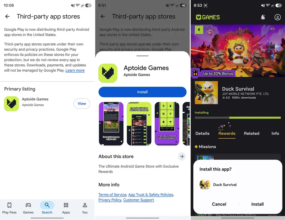 После поражения от Epic Google начал размещать в Play Store магазины приложений конкурентов