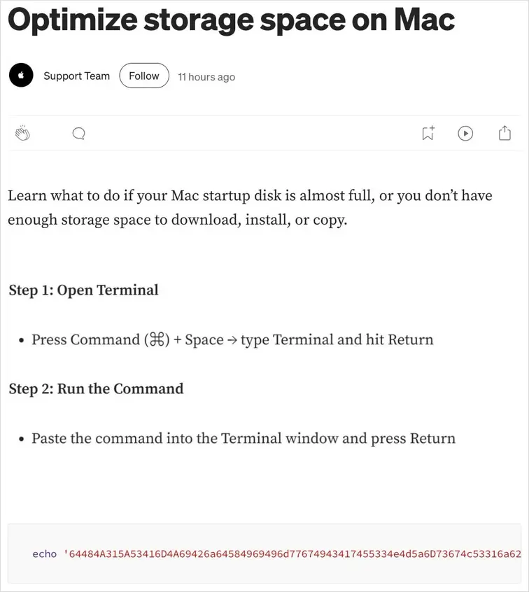 Артефакты Claude LLM используются для распространения инфостилеров под Mac в ходе атак ClickFix
