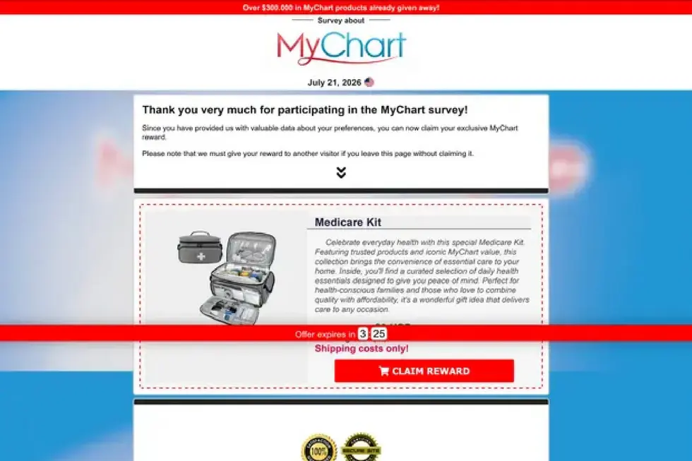 Бесплатный &laquo;Medicare Kit&raquo; от MyChart &mdash; это мошенничество