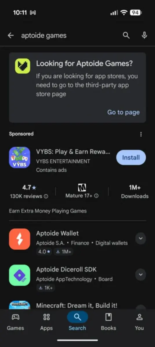 Первые конкурирующие магазины приложений начинают появляться в Google Play
