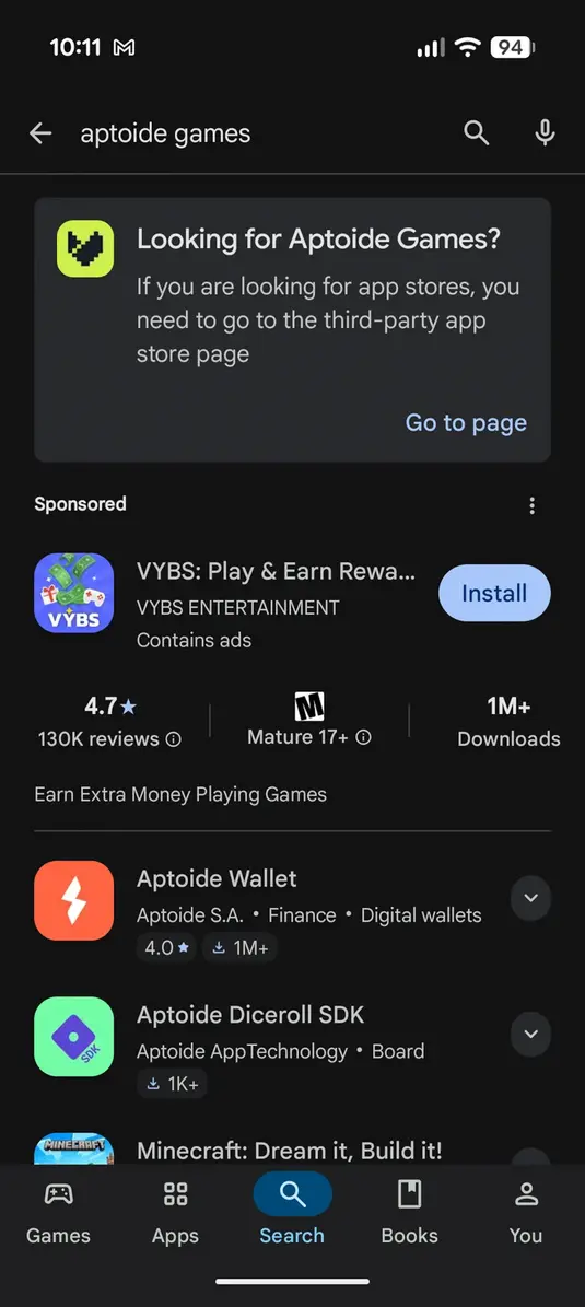 Первые конкурирующие магазины приложений начинают появляться в Google Play