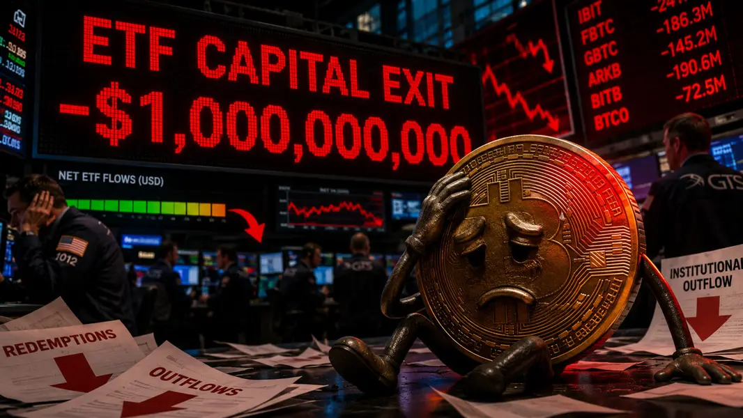 Приток в биткоин-ETF сменился оттоком: американские фонды потеряли 1 миллиард долларов на фоне страхов перед инфляцией