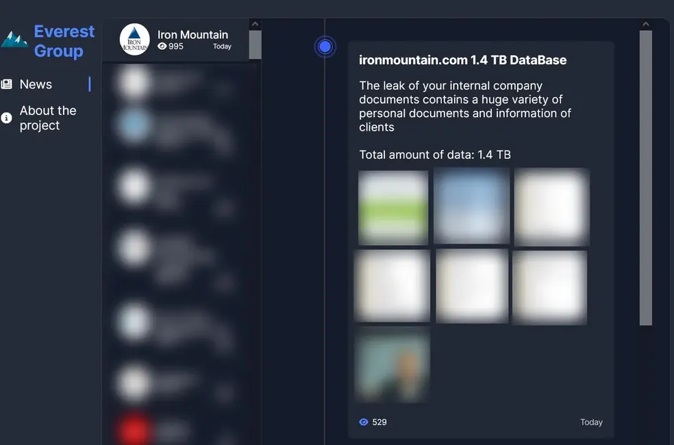 Iron Mountain: утечка данных в основном коснулась маркетинговых материалов