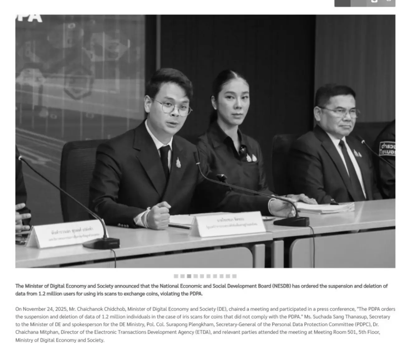 Таиланд требует от мира Сэма Альтмана удалить 1,2 миллиона сканов радужки или столкнуться с тюремным заключением