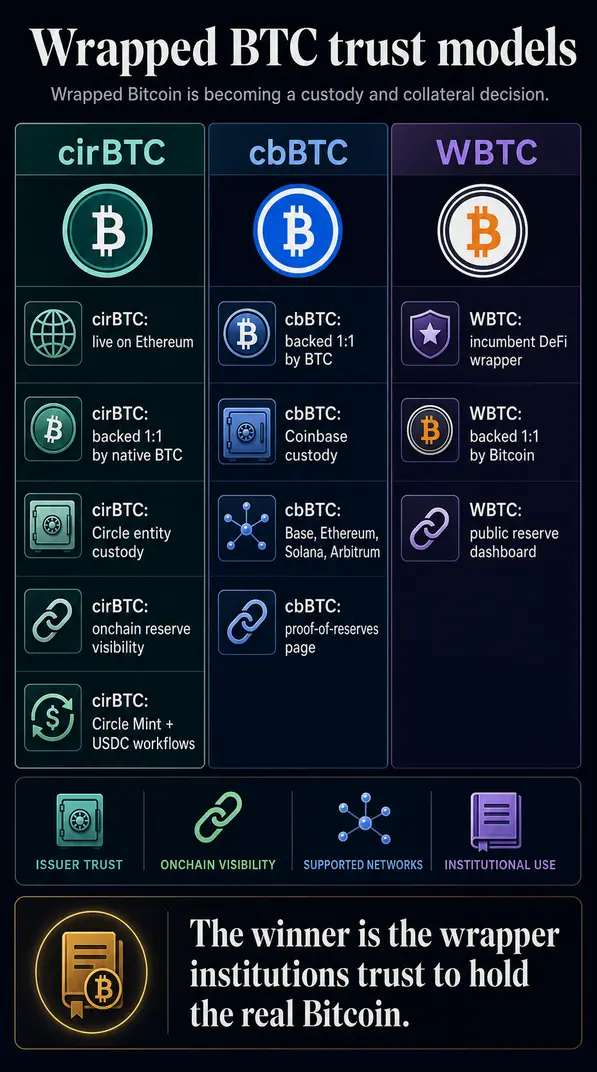 Circle хочет сделать &laquo;wrapped Bitcoin&raquo; надежнее банковских активов, чтобы институционалы могли использовать его в качестве залога