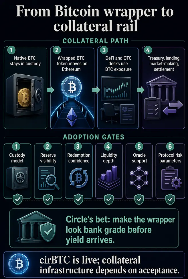 Circle хочет сделать &laquo;wrapped Bitcoin&raquo; надежнее банковских активов, чтобы институционалы могли использовать его в качестве залога