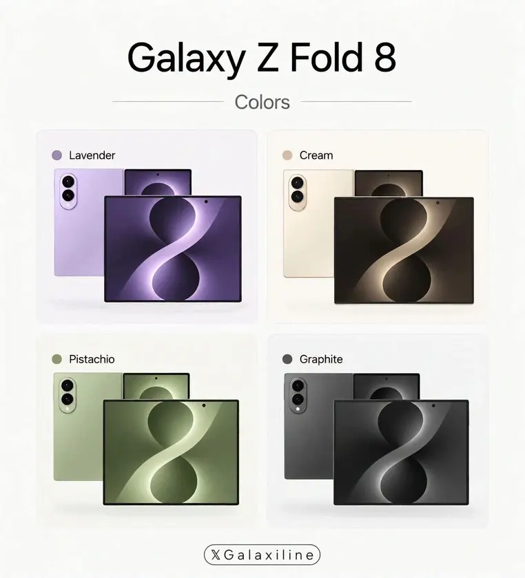 Наконец-то мы увидели все четыре цвета Galaxy Z Fold 8 &mdash; взгляните сами