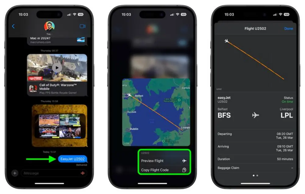 Как отследить рейс на iPhone