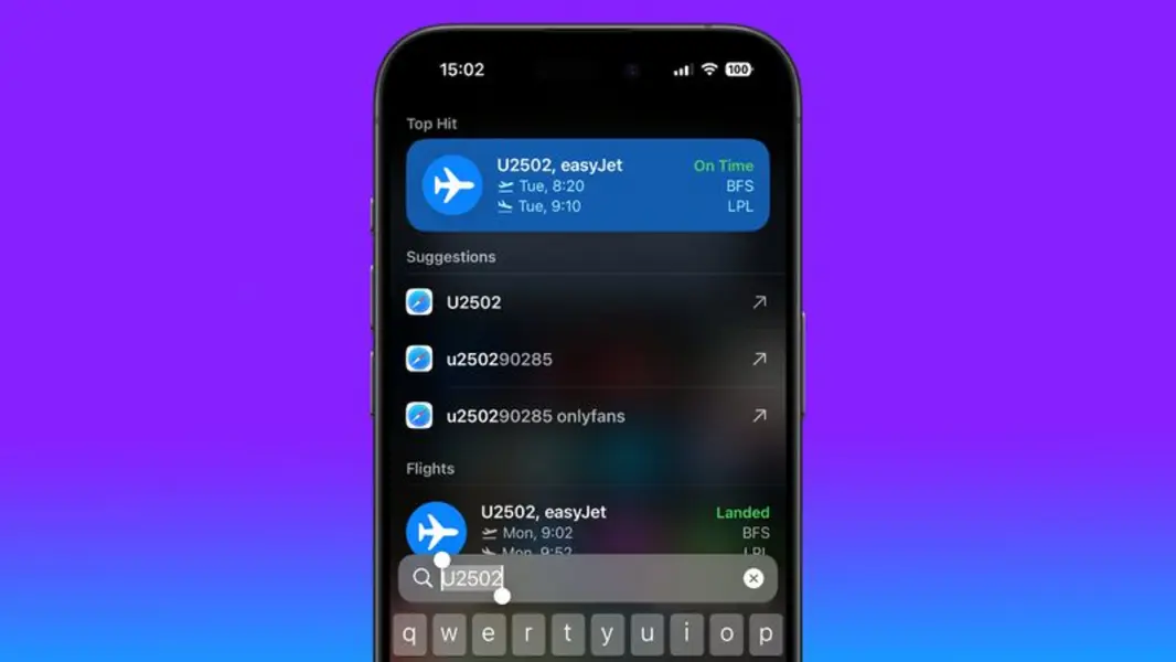 Как отследить рейс на iPhone