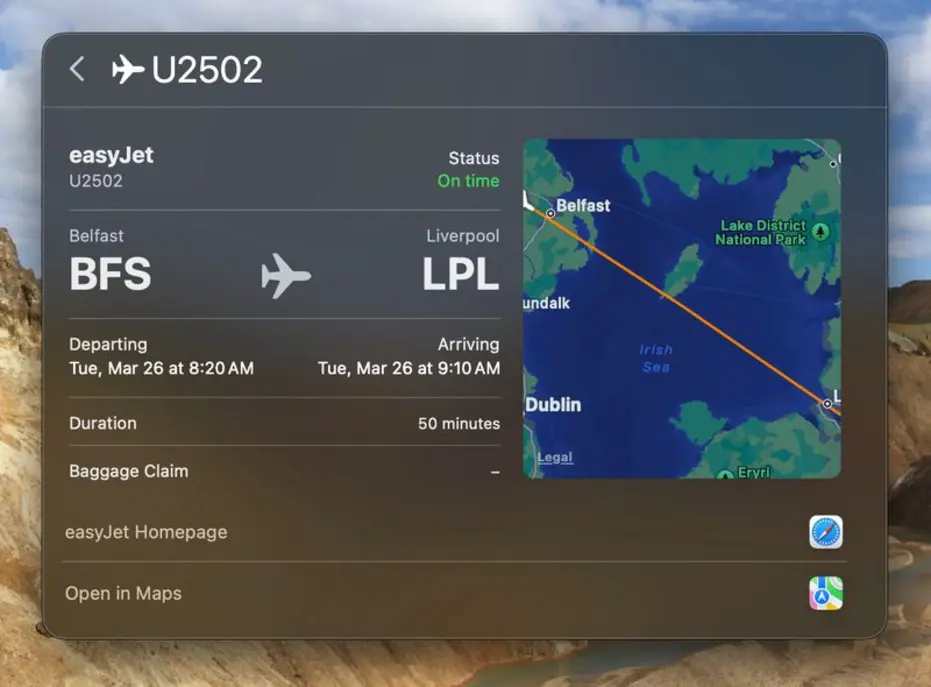 Как отследить рейс на iPhone