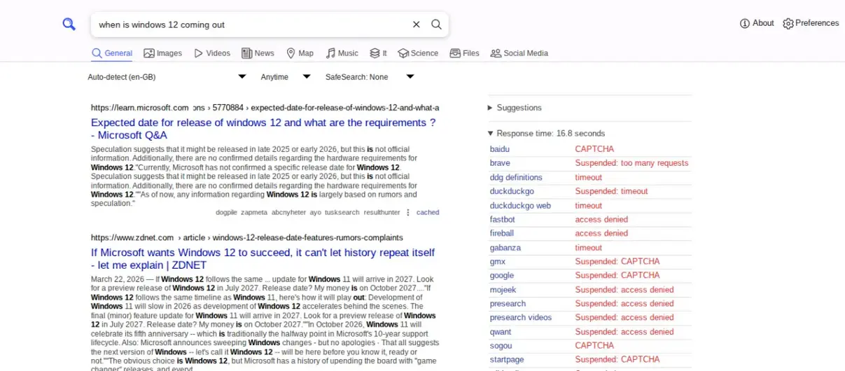 Вы уже попробовали DuckDuckGo и Brave Search? Теперь переходите на серьезный уровень с SearXNG
