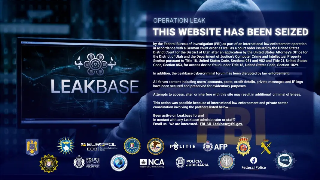 ФБР конфисковало киберпреступный форум LeakBase, данные 142 000 участников
