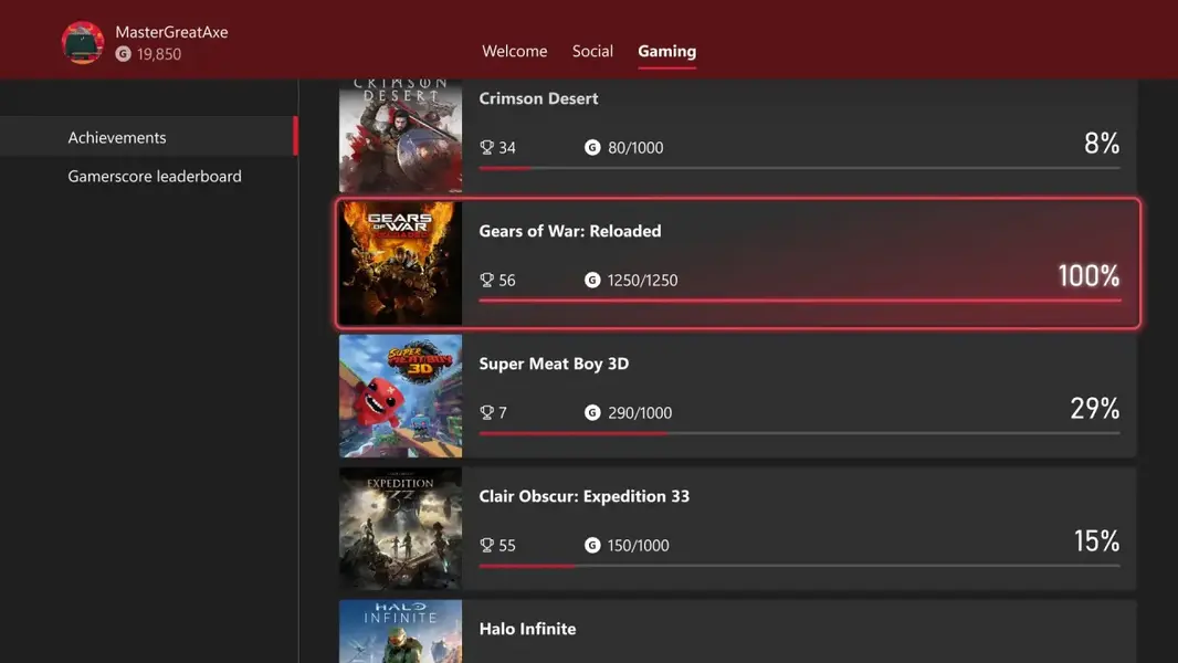Microsoft обновляет Xbox Achievements: новый дизайн и полезные функции