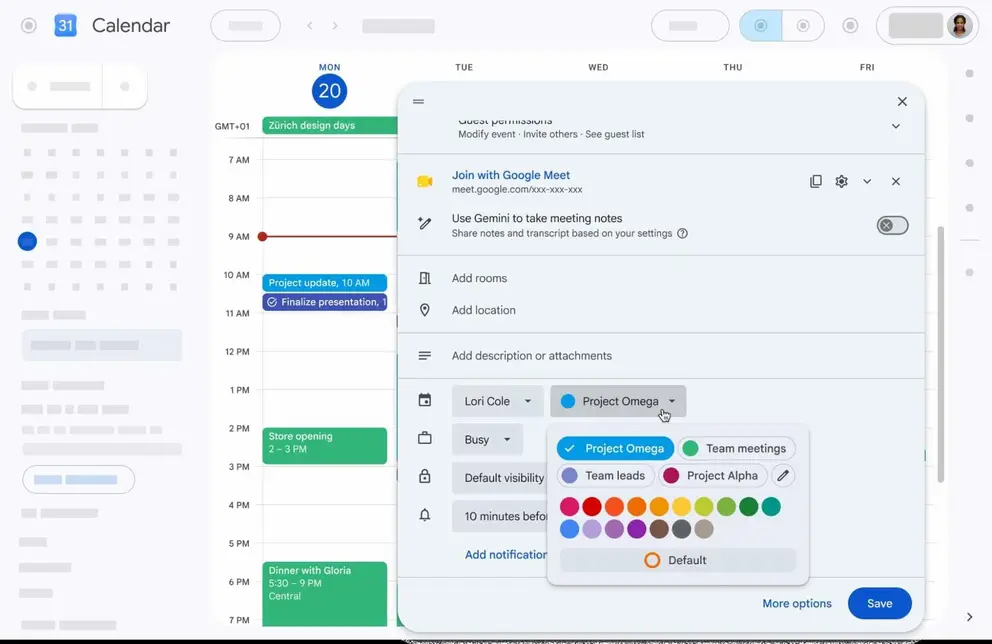 Google Calendar наконец-то позволяет персонализировать события с помощью новых цветов