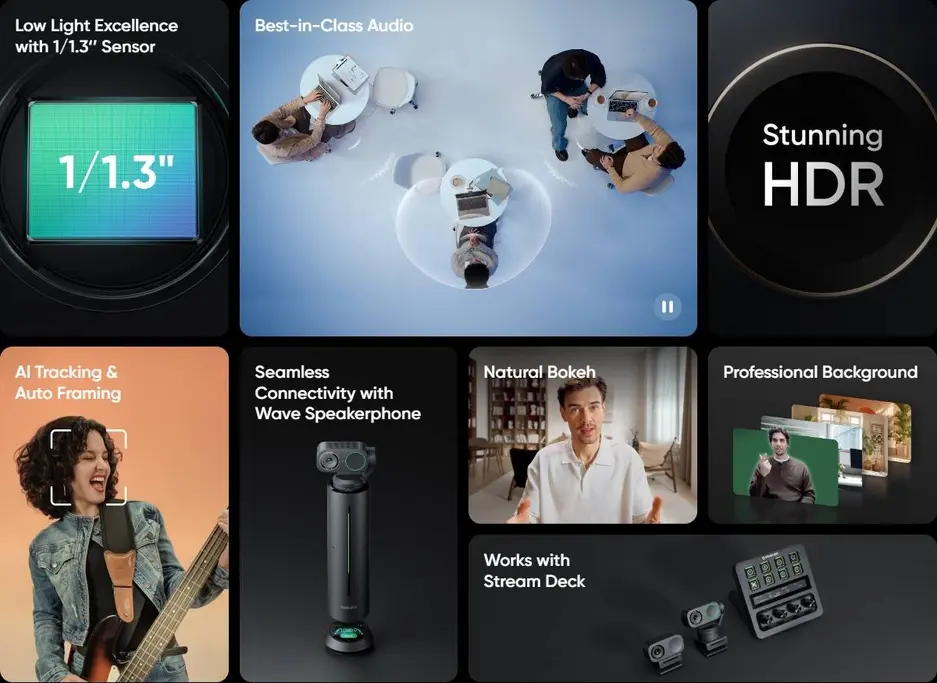 Insta360 представляет обновлённые веб-камеры Link 2 Pro и Link 2C Pro с огромными сенсорами 1/1.3