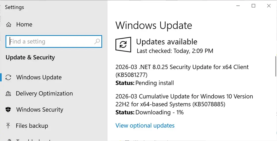Microsoft выпустила расширенное обновление безопасности Windows 10 KB5078885