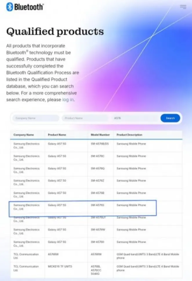 Samsung Galaxy A57 5G приближается к релизу, получив сертификацию Bluetooth