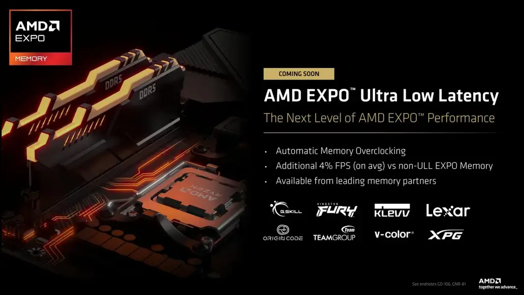 AMD только что ускорила работу DDR5 на системах Ryzen с помощью новой функции EXPO &laquo;ultra low latency&raquo;