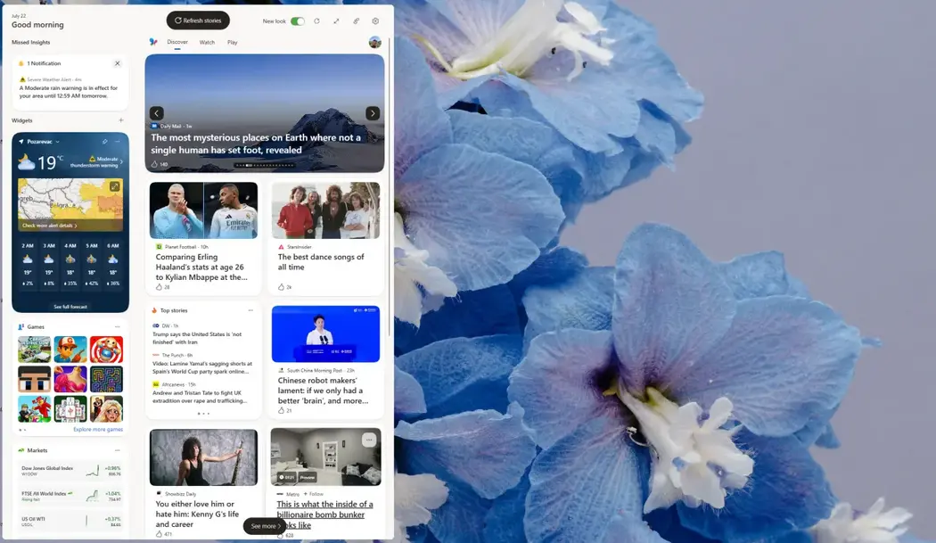 «Тест-драйв»: обновлённая панель «Widgets» в Windows 11 наконец-то стала удобной