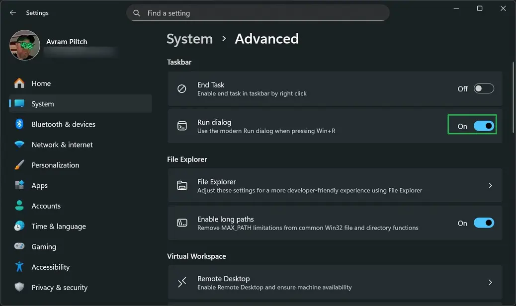 Windows тестирует новое, более широкое окно &laquo;Выполнить&raquo;. Вот как его опробовать