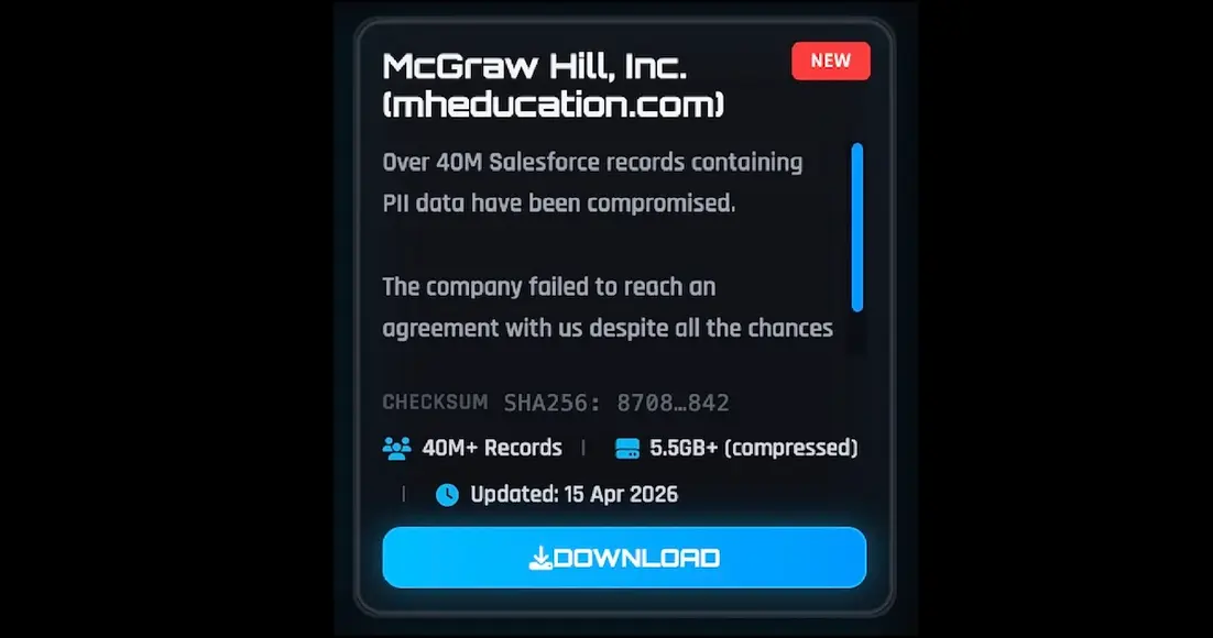 Утечка данных в образовательном гиганте McGraw Hill затронула 13,5 миллионов аккаунтов