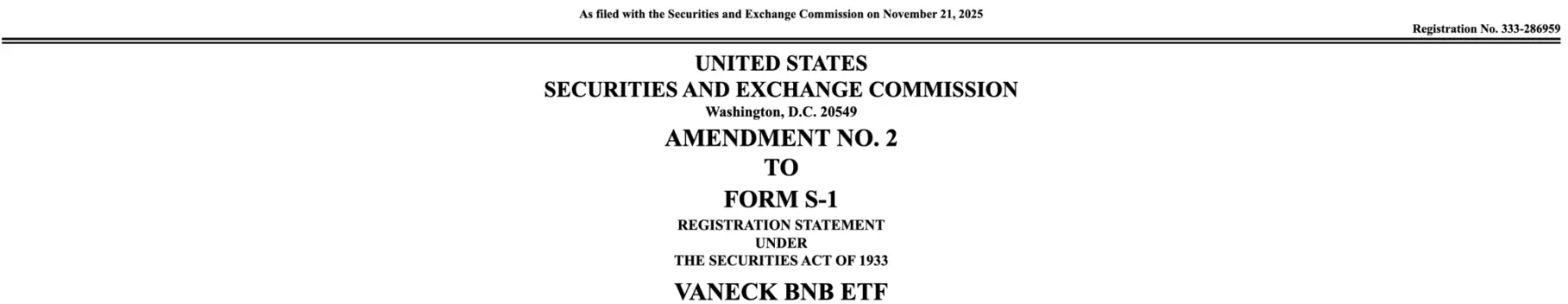 Grayscale и VanEck обновили заявки на спотовые ETF на BNB в рамках очередного этапа взаимодействия с SEC