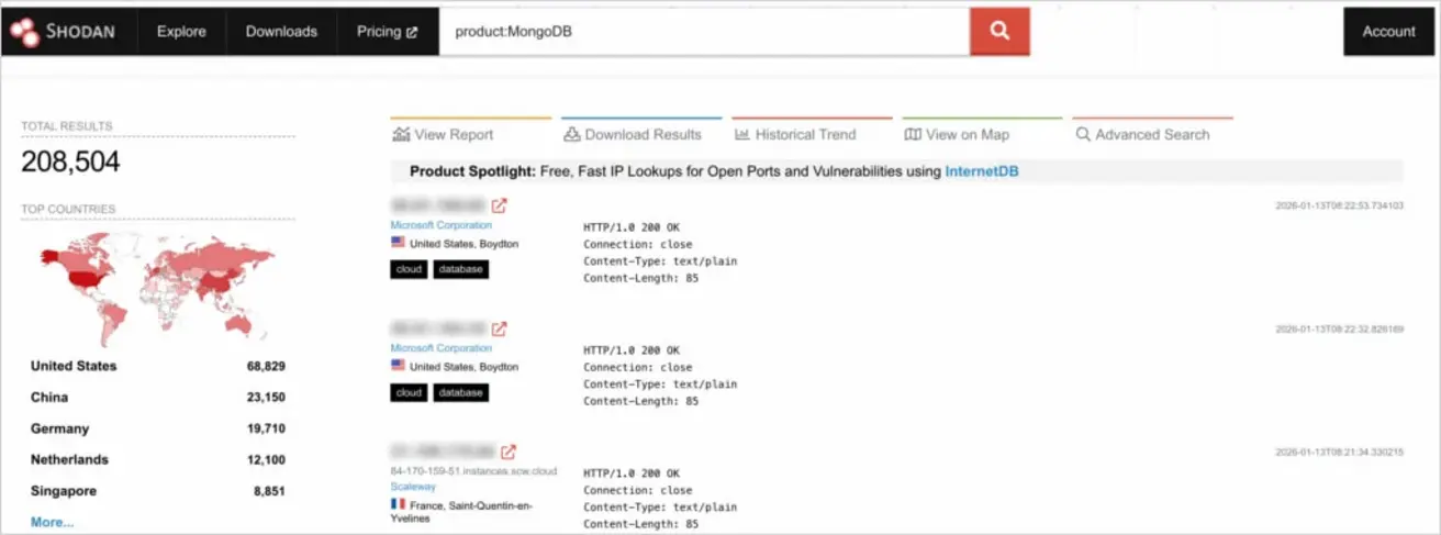 Открытые инстансы MongoDB по-прежнему подвергаются атакам с целью вымогательства данных