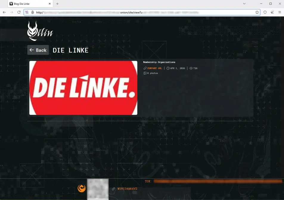 Немецкая партия &laquo;Die Linke&raquo; подтвердила кражу данных хакерской группировкой &laquo;Qilin&raquo;