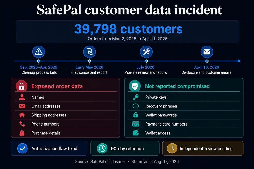 Взлом SafePal раскрыл данные 40 000 клиентов: атаки на аппаратные кошельки переросли из утечек данных в кражу на $100 млн