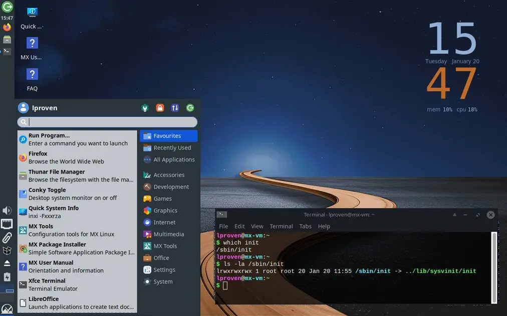 В MX Linux 25.1 вернули возможность выбора систем инициализации