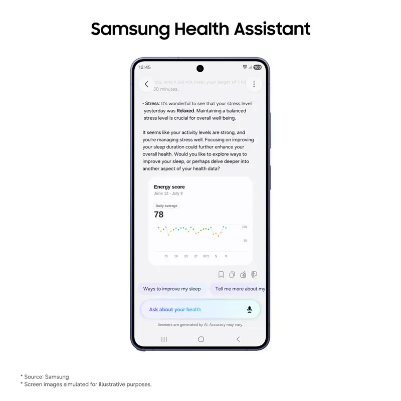 Новый ИИ-ассистент здоровья Samsung для устройств Galaxy даёт персонализированные рекомендации