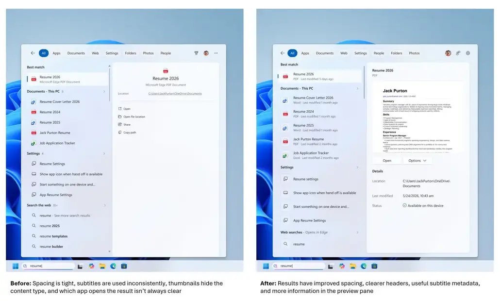 Новое обновление от Microsoft делает Windows Search быстрее и чище