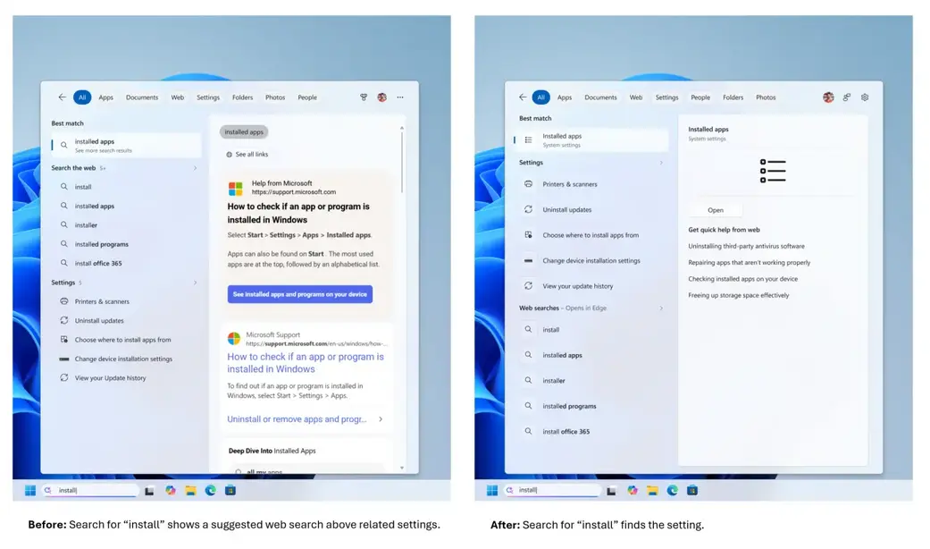 Новое обновление от Microsoft делает Windows Search быстрее и чище