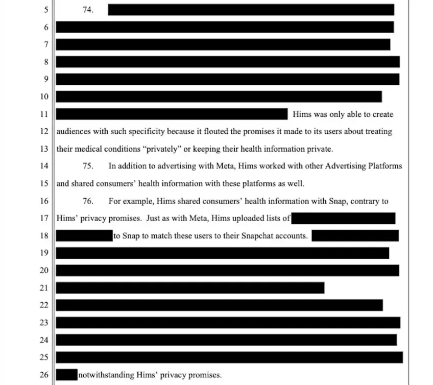 FTC подала в суд на Химс и Херс за якобы передачу личных медицинских данных Meta* и Snap