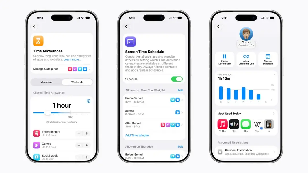 Apple запустила новый сайт для родителей и обновленную функцию «Экранное время»