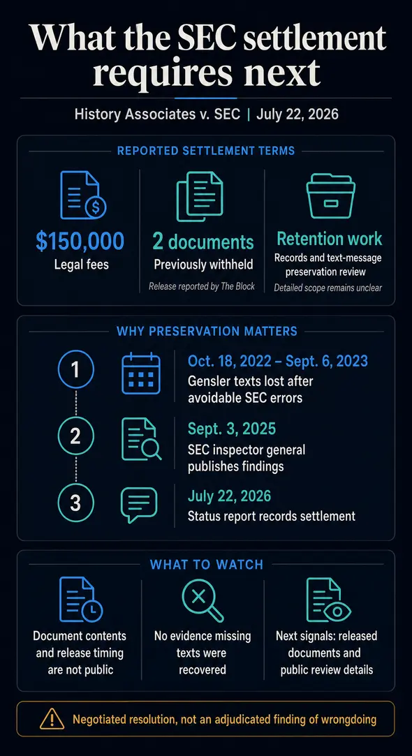 SEC выплачивает $150 000: поддержанное Coinbase урегулирование по Закону о свободе информации раскрывает два скрытых документа