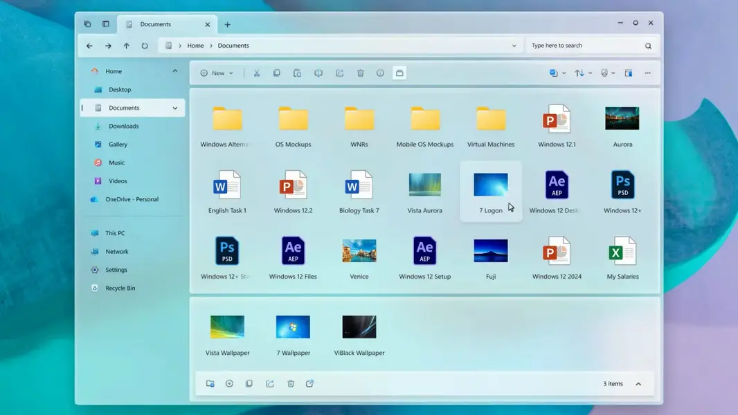 Потрясающая концепция «Проводника» для Windows 12 заставляет текущую версию выглядеть как древность