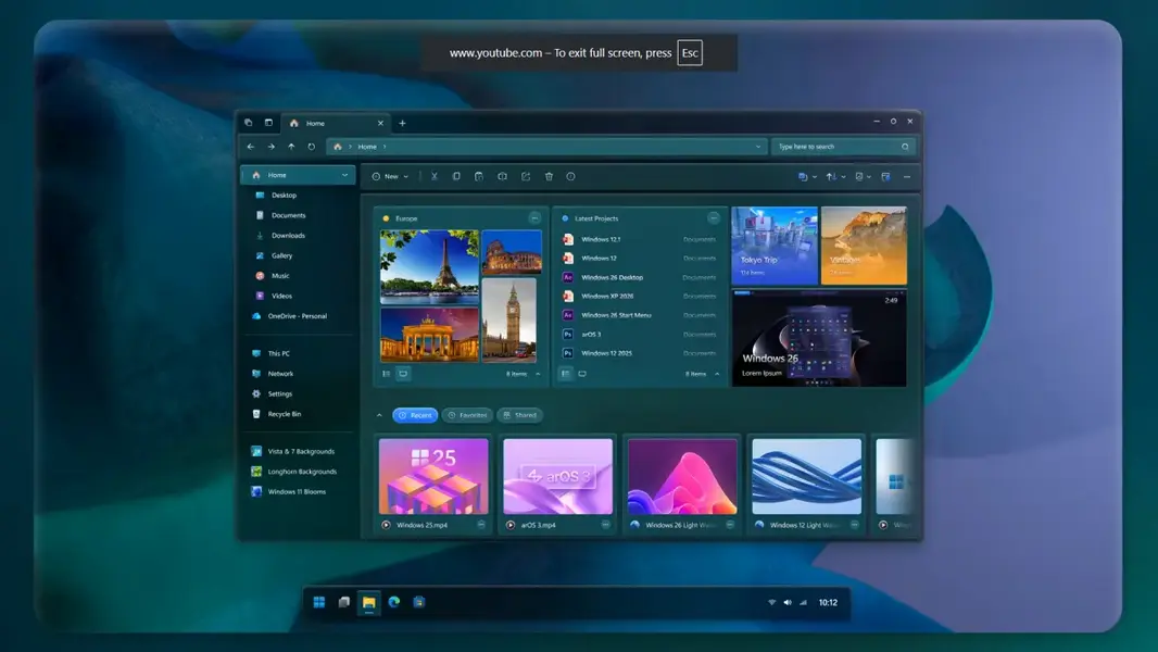 Потрясающая концепция «Проводника» для Windows 12 заставляет текущую версию выглядеть как древность