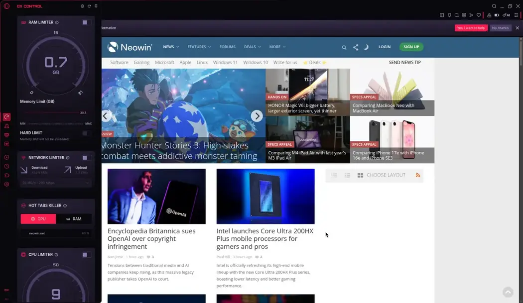 Opera GX, браузер для геймеров, наконец-то добрался до Linux